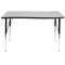 Flash Furniture Rectangle 28 W, 47.5 L, 30.25 H, Chrome, Laminate, Particleboard, Steel, Grey XU-A3048-CON-GY-T-A-GG - alternate 7